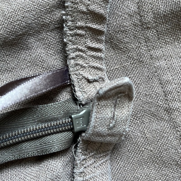 Eileen Fisher Womens Linen Ankle Pants Side Zip Size Petite L - Picture 13 of 13